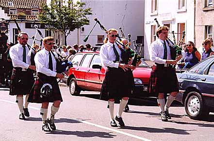 Bag Pipers At The Crail Fair Parade