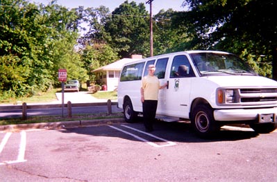 She drives this van to go on trips.